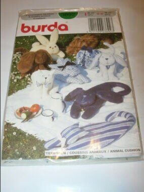 Burda 3892 Animal Pillows: Dog, Bunny